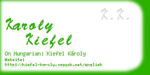karoly kiefel business card